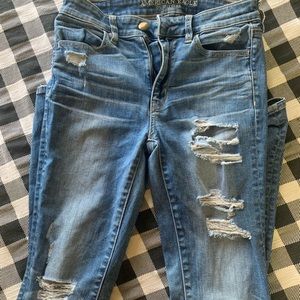 American Eagle Ripped Blue Jeans
